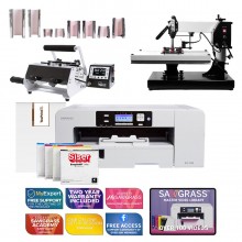 Sawgrass Virtuoso SG1000 Siser EasySubli Printer with Signature Series 16 20 Swing Away Heat Press and 8 in 1 Mug Press